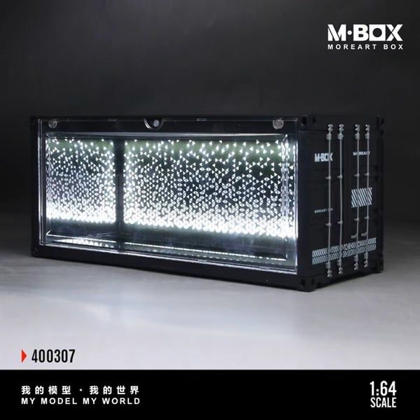 Hộp trưng bày container garage có đèn sao storage scence 30cm x 12.5cm x 13cm cho xe mô hình tỉ lệ 1:64 MoreArt Box MBOX MB400307 