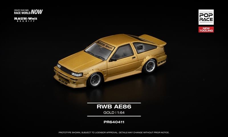  Mô hình xe Rwb Ae 86 Gold tỉ lệ 1:64 Poprace PR640411 
