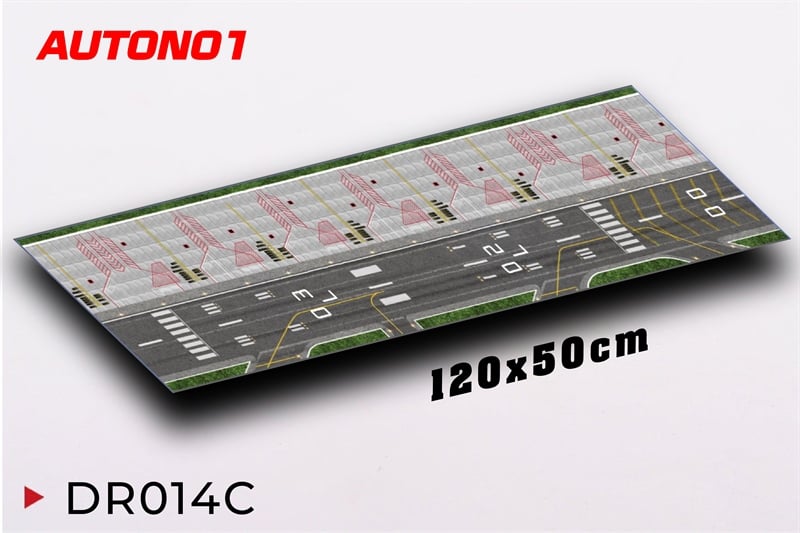  Phụ kiện trưng bày đường băng, bãi đáp chất liệu in pp cán mờ chống nước bụi bẩn kt 120x50cm cho máy bay mô hình nhiều tỉ lệ DR014 