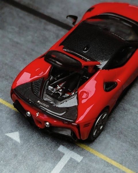  Mô hình xe Ferrari SF90 Novitec limited edition 499pcs tỉ lệ 1:64 Stance Hunter OT64727 