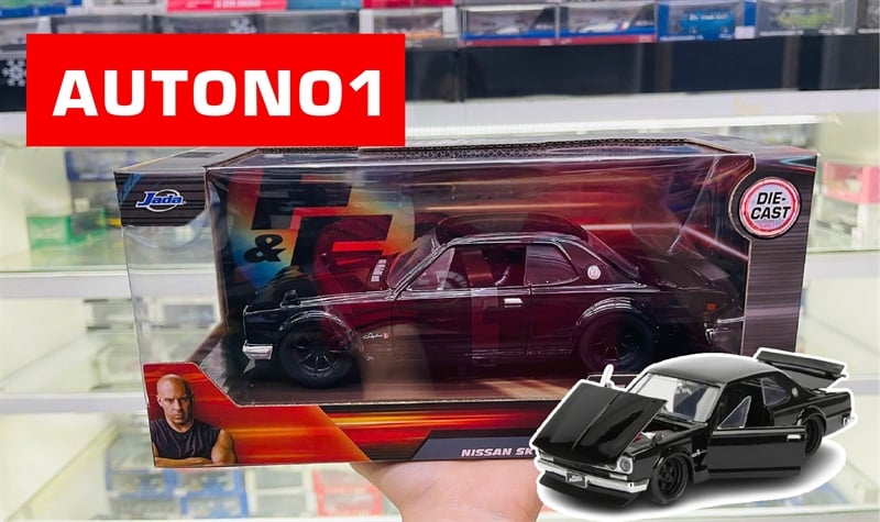  Mô hình xe Fast & Furious Brian's Nissan Skyline 2000 GT R (KPGC10) tỉ lệ 1:24 Jada Toys 99686 