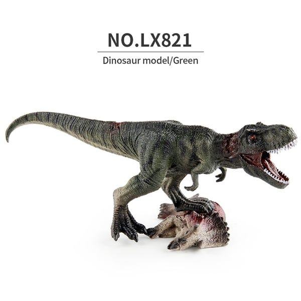  Mô hình khủng long T-rex Tyrannosaurus giẫm lên Triceratops green kích thước 23cm bằng nhựa LX821 