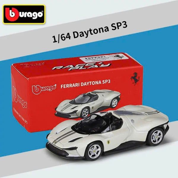  Mô hình xe Ferrari Daytona SP3 White tỉ lệ 1:64 Bburago 18-56115 OT64835J 