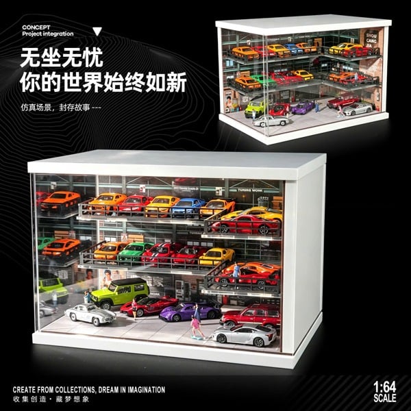  Hộp trưng bày mô phỏng Industrial Vintage Garage tỉ lệ 1:64 Shou Cang Jia SCJ82076 