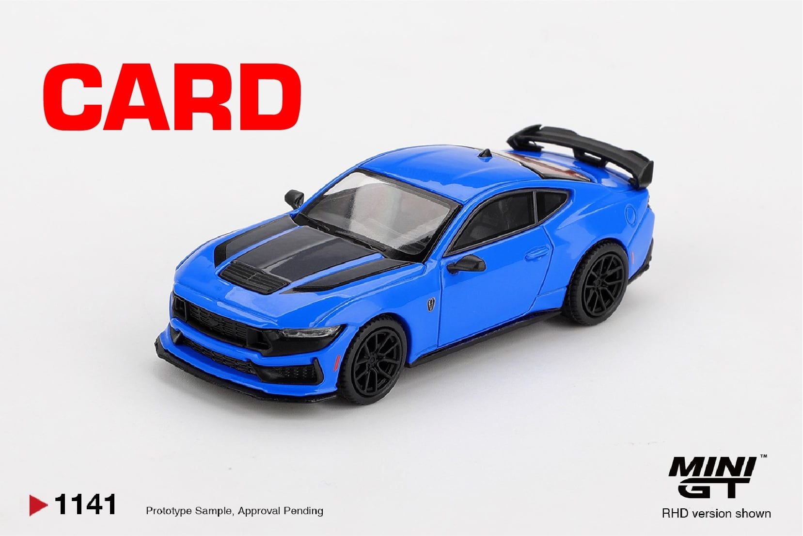  Mô hình xe Ford Mustang Dark Horse 2024 Grabber Blue bản card tỉ lệ 1:64 MiniGT MGT01141 