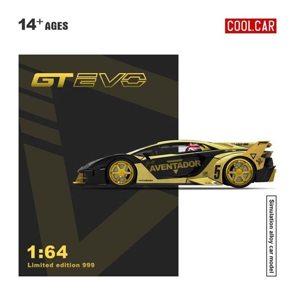 Mô hình xe Lamborghini GTEVO V5 Black Gold Painted Simulated tỉ lệ 1:64 Cool car CC643831 \ 