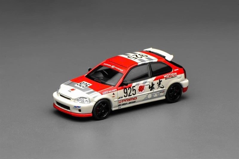 Mô hình xe Honda Civic TYPE R (EK9) Idemitsu Motion Red tỉ lệ 1:64 Motorhellix M65040 
