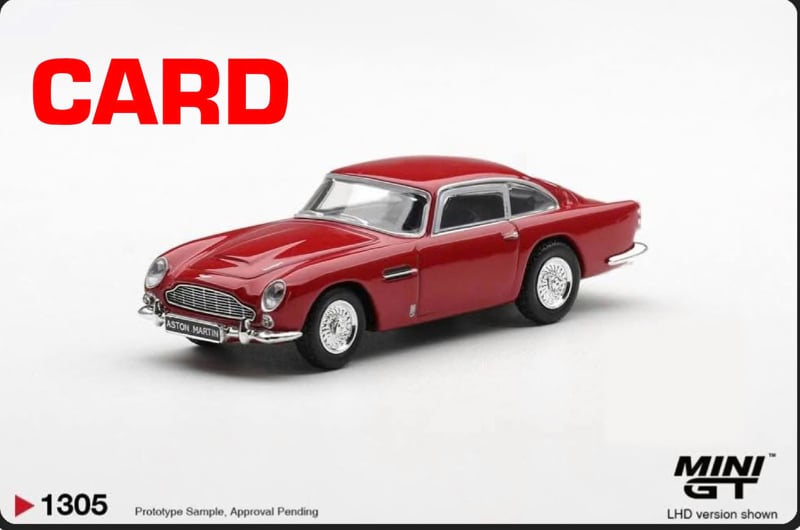  Mô hình xe Aston Martin DB5 Fiesta Red bản card tỉ lệ 1:64 MiniGT MGT01305 