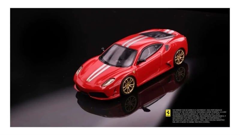  Mô hình xe Ferrari F430 Scuderia Coupe tỉ lệ 1:64 Little Hunter OT64625 