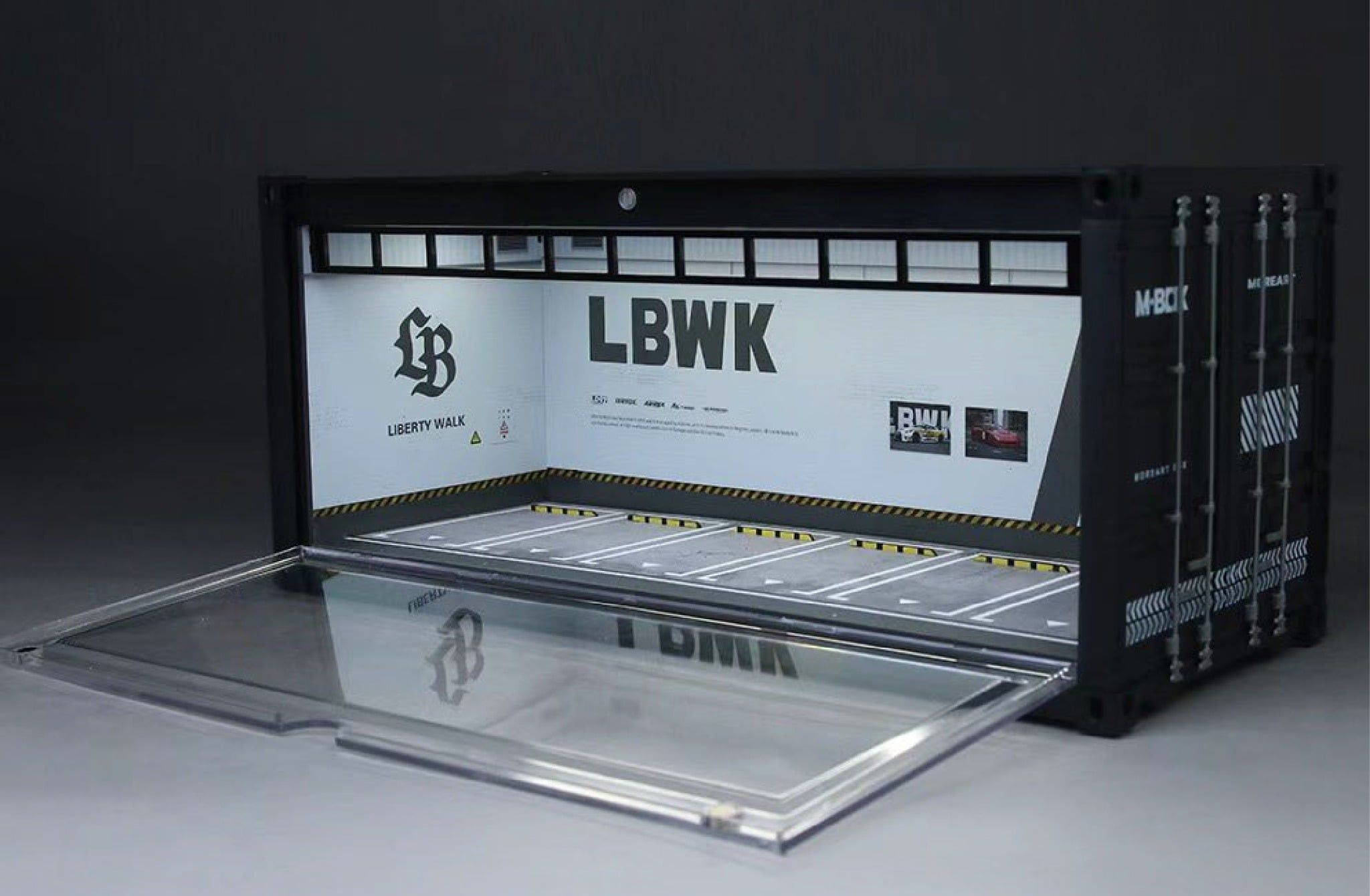 Hộp trưng bày container mô phỏng garage LBWK 30cm × 12.5cm × 13cm tỉ lệ 1:64 MoreArt MB400312 