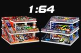  Hộp trưng bày mô phỏng garage trưng bày xe 3 tầng có dốc kích thước 30.2x30.2x22.2 tỉ lệ 1:64 SHOU CANG JIA SVJ-73449 