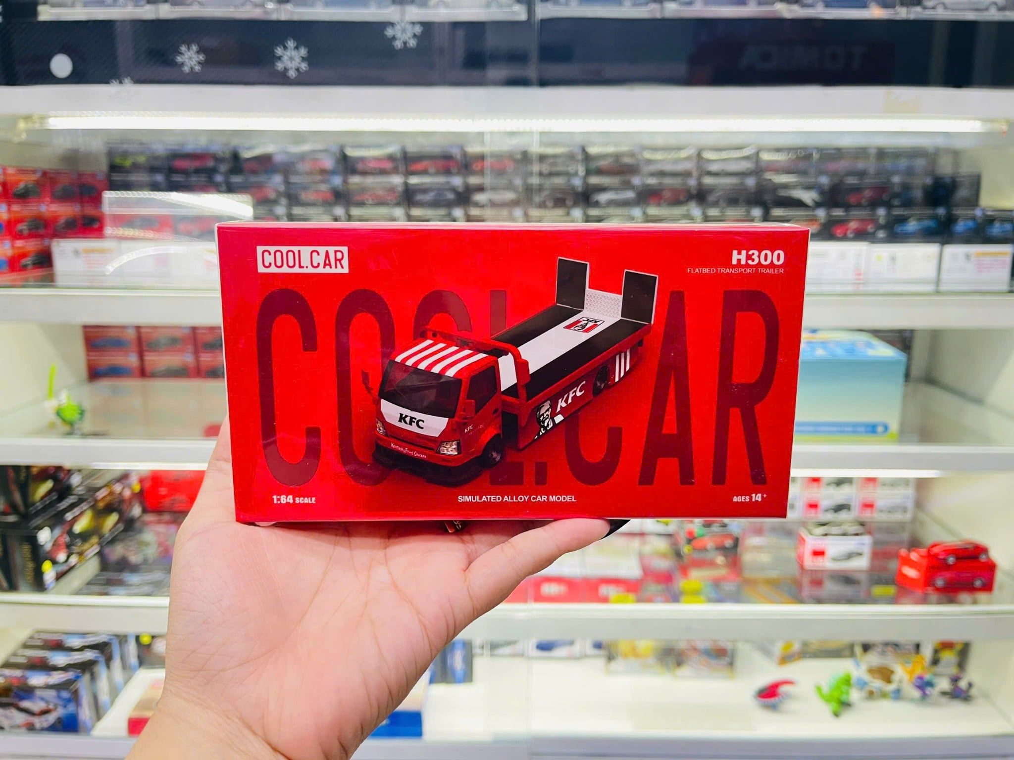  Mô hình xe H300 Flatbed Transport Trailer - KFC Coating Set tỉ lệ 1:64 Cool Car CC647228 
