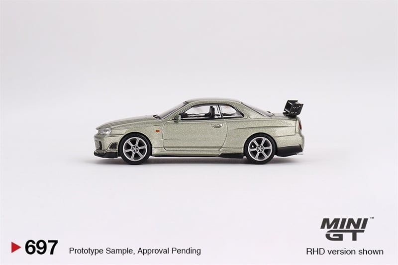  [Hàng loose] Mô hình xe ô tô Nissan Skyline GT-R (R34) Tommykaira R-z Millenium Jade tỉ lệ 1:64 MiniGT MGT00697 