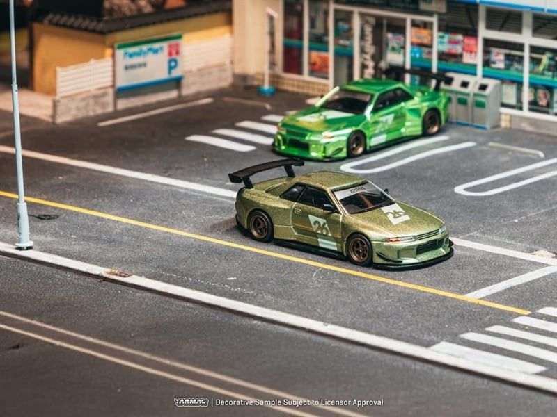  Mô hình xe Nissan Skyline (R32) Widebody, Millennium Jade Japan exclusive (có chase) tỉ lệ 1:64 Tarmac Works T64G-061-MJ 