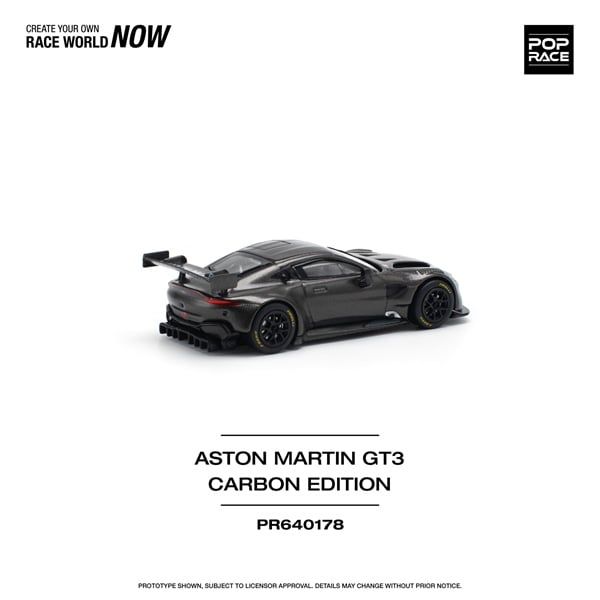  [Hàng Loose] Mô hình xe ô tô ASTON MARTIN VANTAGE GT3 - CARBON EDITION tỉ lệ 1:64 Pop Race PR640178 