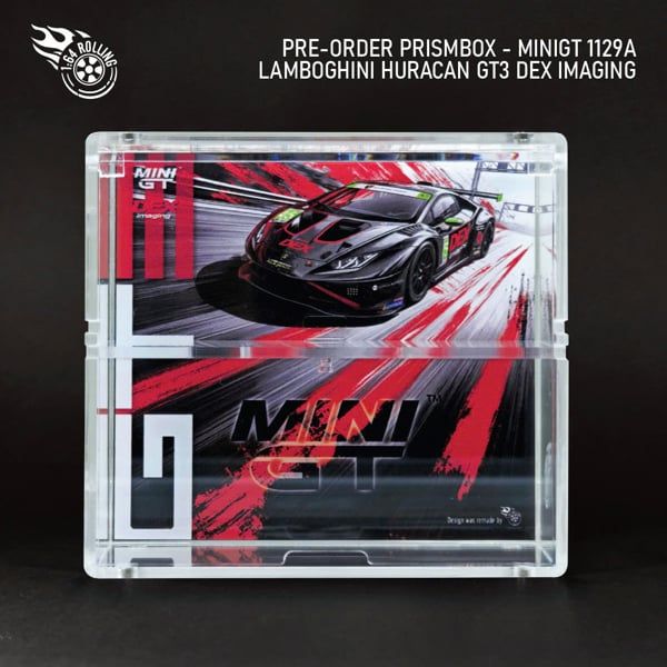  Hộp trưng bày mô hình Lamborghini Huracán GT3 EVO2 No. 45 DEX Imaging 2024 IMSA Daytona 24 Hrs tỉ lệ 1:64 PRISMBOX MN1129 