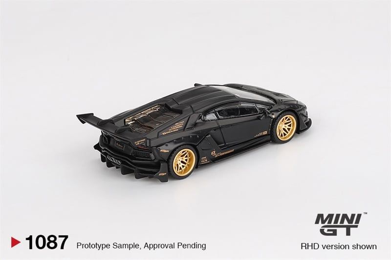  Mô hình xe LB★WORKS Lamborghini Aventador Limited Edition Matte Black bản card Nhật tỉ lệ 1:64 MiniGT MGT01087 