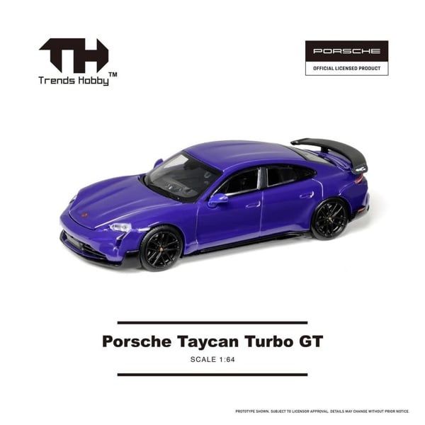  Mô hình xe Porsche Taycan Turbo GT - PURPLE tỉ lệ 1:64 Trends Hobby 241087(A) 
