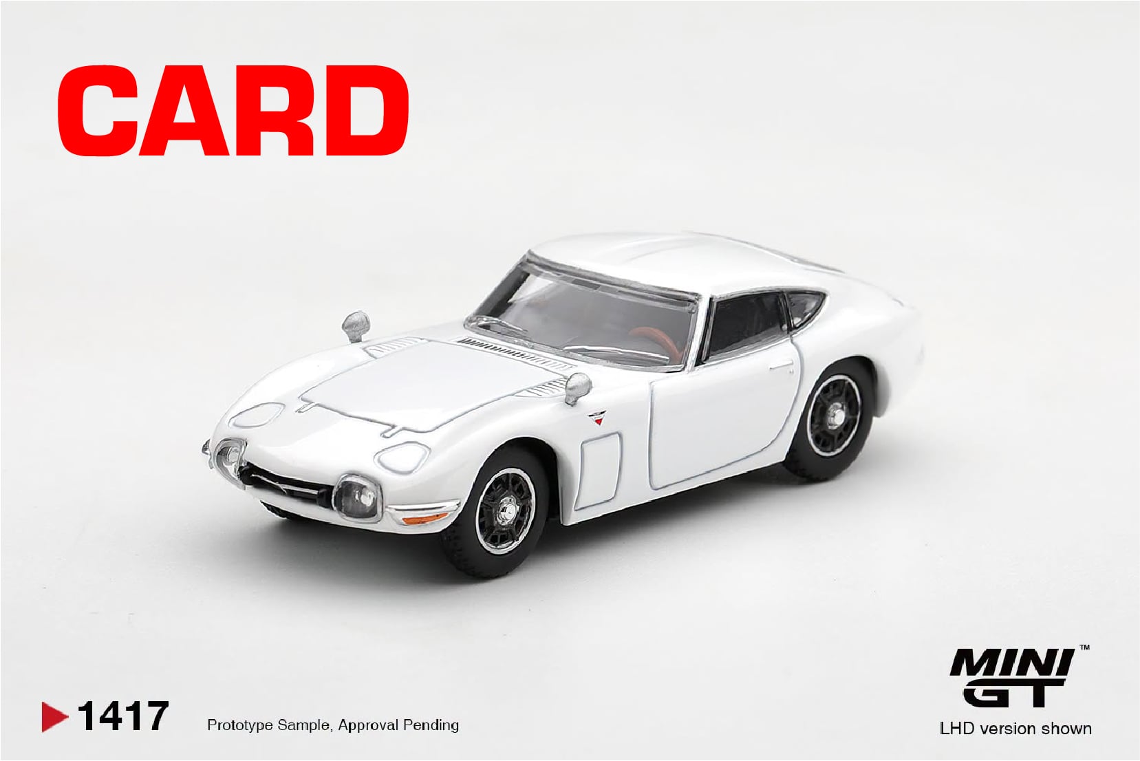  Mô hình xe Toyota 2000GT Pegasus White tỉ lệ 1:64 MiniGT bản card MGT01417 