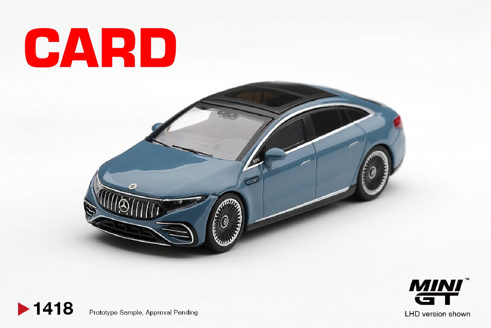  Mô hình xe Mercedes-AMG EQS 53 Blue bản card tỉ lệ 1:64 MiniGT MGT01418 