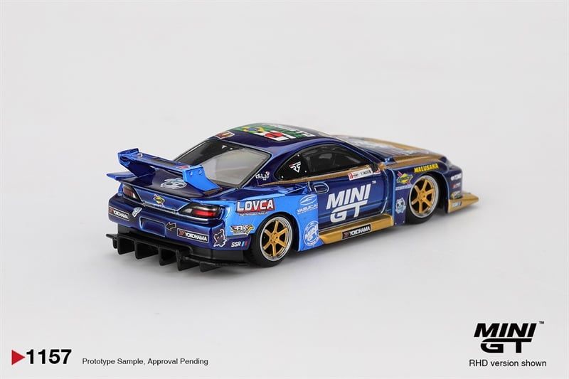  Mô hình xe issan LB-Super Silhouette S15 SILVIA #555 Team MINI GT Liberty Walk 2025 Formula Drift bản card tỉ lệ 1:64 MiniGT MGT01157 - NO CHASE 