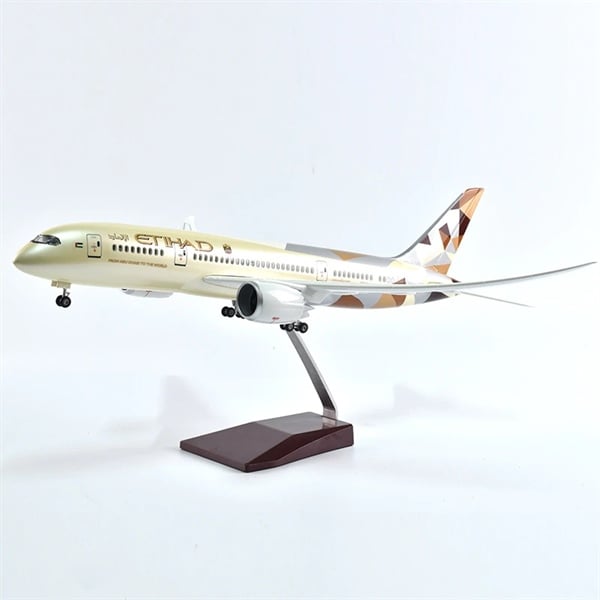  Mô hình máy bay Jason Tutu Etihad Boeing B787 Ả Rập 47cm 1:160 không đèn MB47097 
