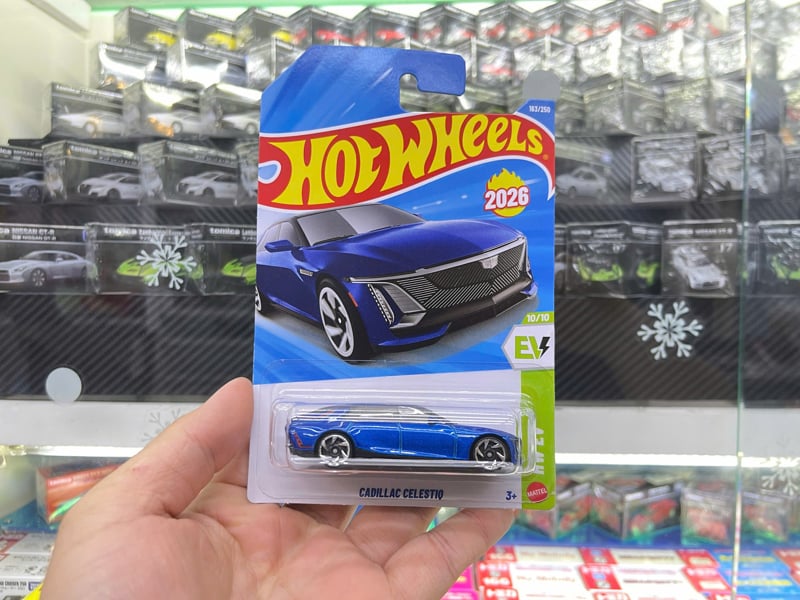  Mô hình xe Cadillac Celestiq blue Hot Wheels kim loại có bản quyền chính hãng tỉ lệ 1:64 C4982-CA 