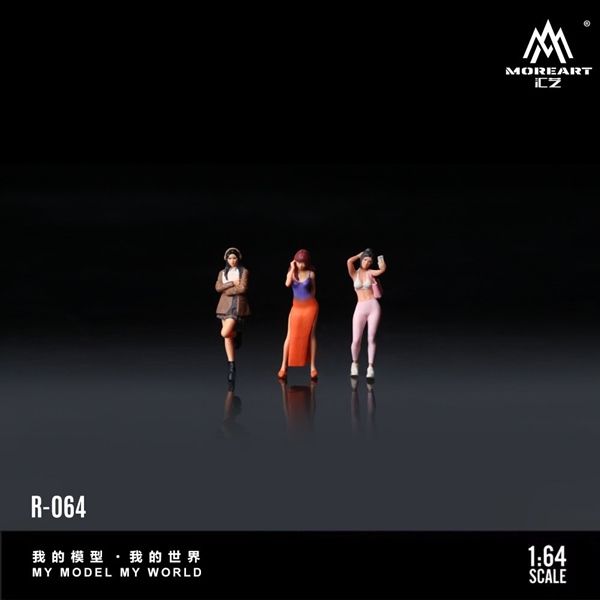  Mô hình set nhân vật 3 cô gái Beautiful and Charming Doll Set Simulation tỉ lệ 1:64 More Art MO223064 