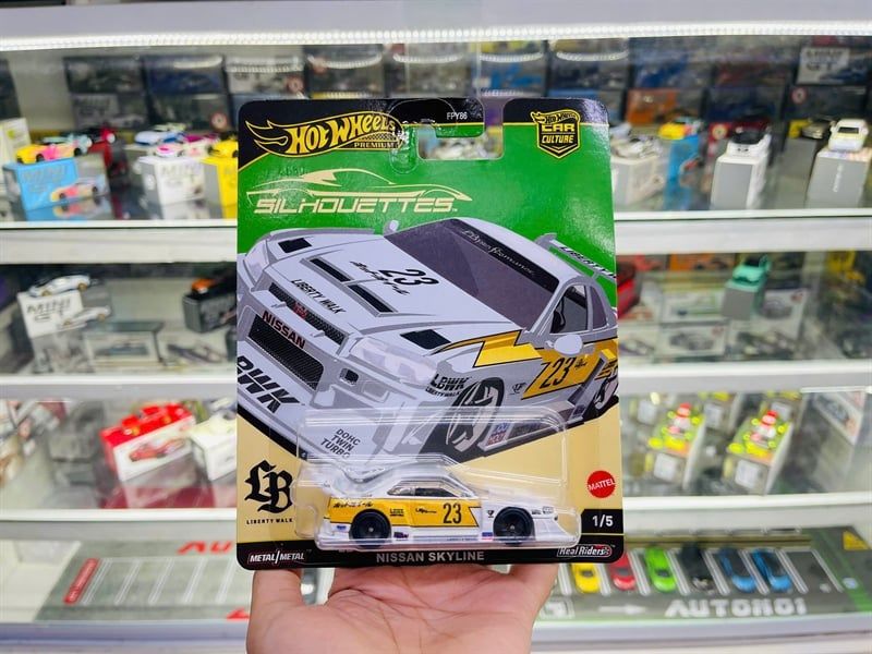  Mô hình xe LB-ER34 Super Silhouettes Nissan Skyline tỉ lệ 1:64 Hotwheels Premium JBK59 