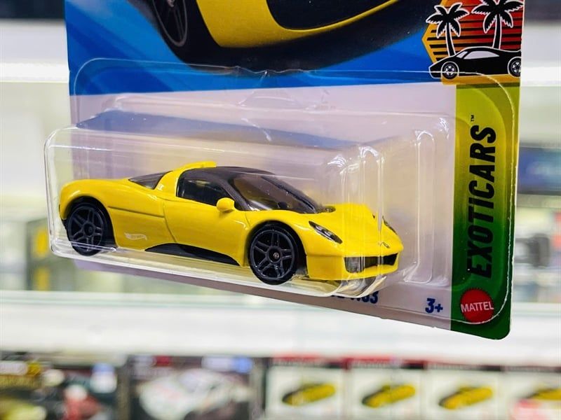  Mô hình xe Gordon Murray Automotive T.33 yellow Hotwheels kim loại có bản quyền chính hãng tỉ lệ 1:64 C4982-GY 
