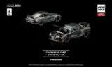  Mô hình xe Nissan Pandem R32 - Gun Metal tỉ lệ 1:64 Pop Race PR640508 