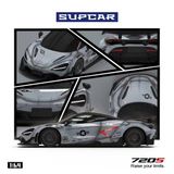  Mô hình xe Mclaren 720s LBWK fighter gray tỉ lệ 1:64 Supcar SC800402 