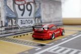  Mô hình xe Porsche RWB 964 sup white flower pattern tỉ lệ 1:64 DEcode DE6416010 