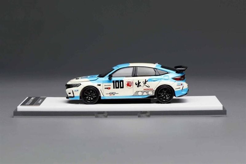 Mô hình xe Honda Civic Type R (FL5), Idemitsu Motion Blue tỉ lệ 1:64 Motorhelix M65329 