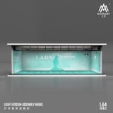  Hộp trưng bày mô phỏng diroram showroomGoddess Tiffany Blue parking space scene Light version assembly scene tỉ lệ 1:64 Moreart MO914018 