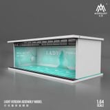  Hộp trưng bày mô phỏng diroram showroomGoddess Tiffany Blue parking space scene Light version assembly scene tỉ lệ 1:64 Moreart MO914018 