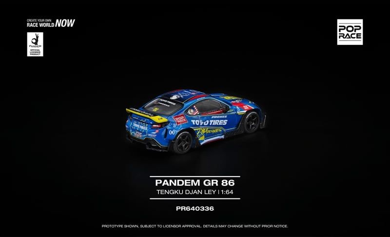 Mô hình xe Toyota Pandem Gr 86 Tengku Djan Ley tỉ lệ 1:64 Pop Race PR640336 