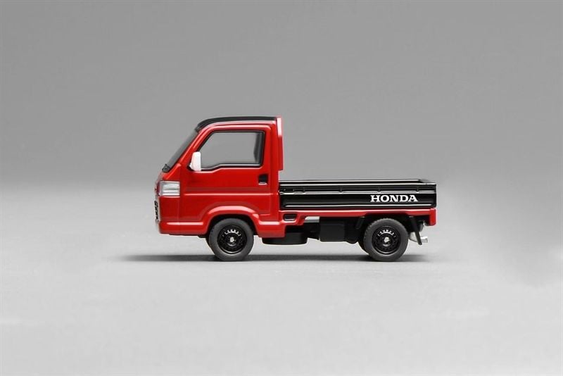  Mô hình xe Honda ACTY Truck Town Spirit color style flame red / black double color tỉ lệ 1:64 Motorhelix M65602 