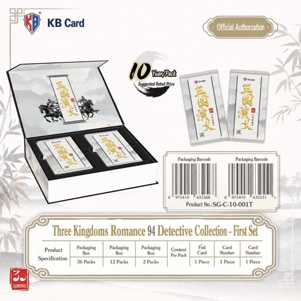  Set card bo góc Romance of the Three Kingdoms 1994 Series 1 Kabao BK01-Set 