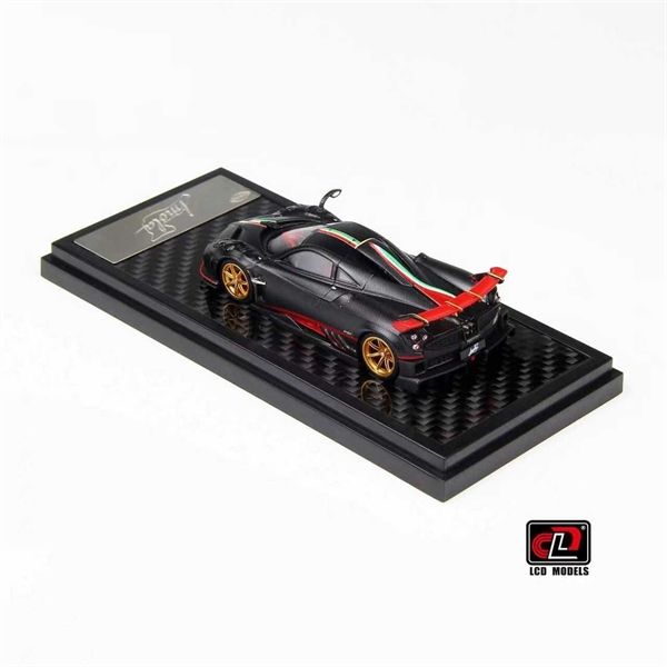  Mô hình xe Pagani Imola Matte Black carbon with Italian flag tỉ lệ 1:64 LCD Model LCD64041-MBCI 