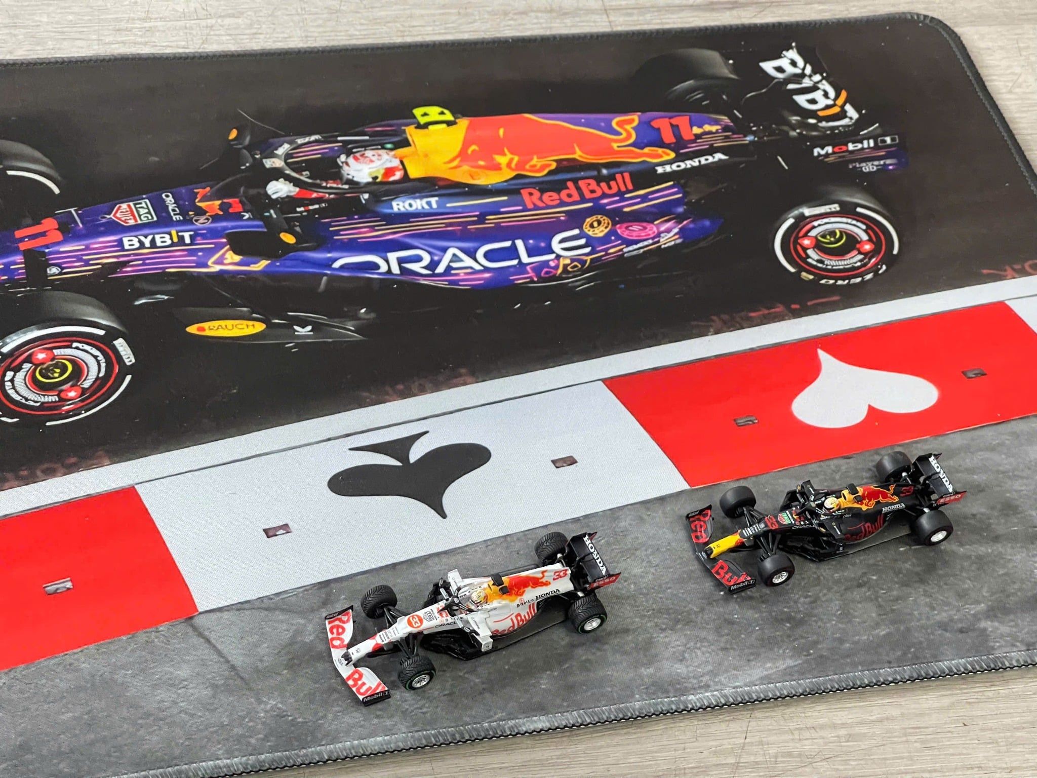  Phụ kiện Thảm lót chống trượt chủ đề siêu xe đua F1 Redbull Las Vegas Oracle kích thước 30x60cm Autono1 PT148A 