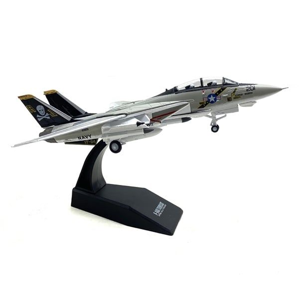  Mô hình máy bay quân sự chiến đấu F-14 Tomcat Amercom white tỉ lệ 1:100 NS model MBQS070 