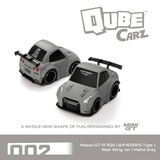  Mô hình xe Nissan GT-R R35 LB Works Type 1 Rear Wing Ver 1 Matte Grey MiniGT - QubeCarz MGTQC002 