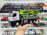  Đồ trang trí để bàn, mô hình ô tô, chất liệu chính bằng nhựa kết hợp sắt kt 25*13*9.5cm +/-10% - Xe công trình- bơm bê tông tỉ lệ 1:24 Metal DieCast OT213 