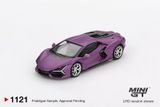  Mô hình xe Lamborghini Revuelto Viola 30th Matte tỉ lệ 1:64 MiniGT MGT01121-CH 