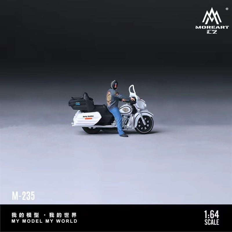  Mô hình nhân vật figure - xe mô tô Harley-Davidson Biker Gang Resin Model Kit tỉ lệ 1:64 MoreArt MO222235 