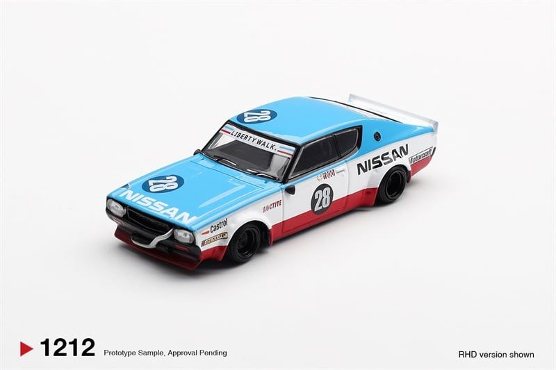  Mô hình xe Nissan Skyline Kenmeri Liberty Walk Nissan Racing '75 concept bản card tỉ lệ 1:64 MiniGT MGT01212 