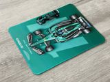  Phụ kiện Thảm lót chống trượt chủ đề siêu xe đua F1 Aston Martin kích thước 26x21cm Autono1 PT200G 