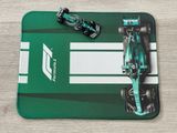  Phụ kiện Thảm lót chống trượt chủ đề siêu xe đua F1 Aston Martin kích thước 26x21cm Autono1 PT200F 