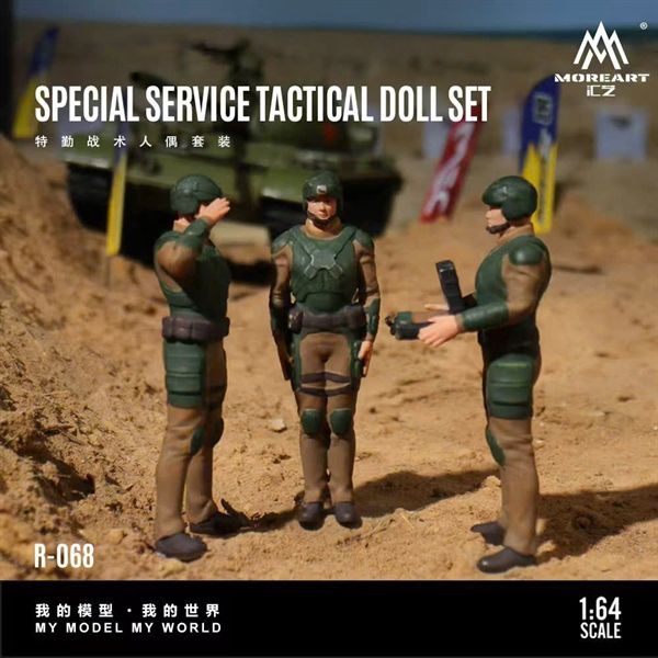  Mô hình nhân vật figure set 3 lính mặt đất Special Operations Tactical Doll Set Simulation Resin tỉ lệ 1:64 MoreArt MO223068 